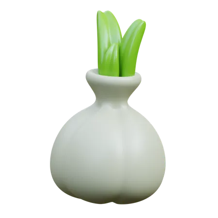 Garlic Vegetable 3 D 3D Icon