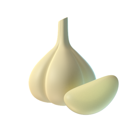 Garlic  3D Illustration