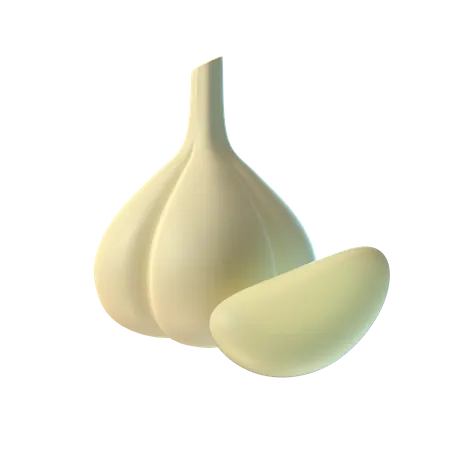 Garlic  3D Illustration