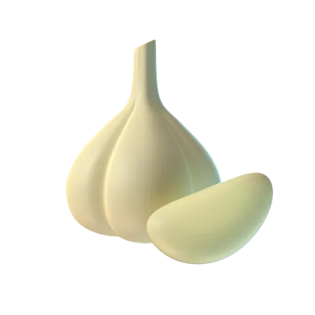 Garlic 3D Illustration