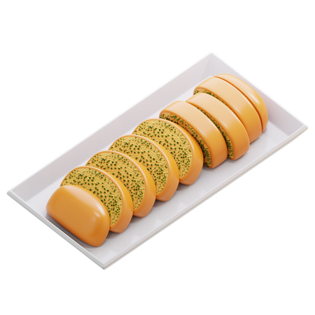 Garlic bread  3D Icon