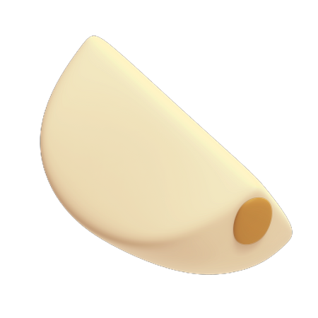 Garlic clove 3D Illustration