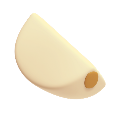 Garlic Slice  3D Illustration