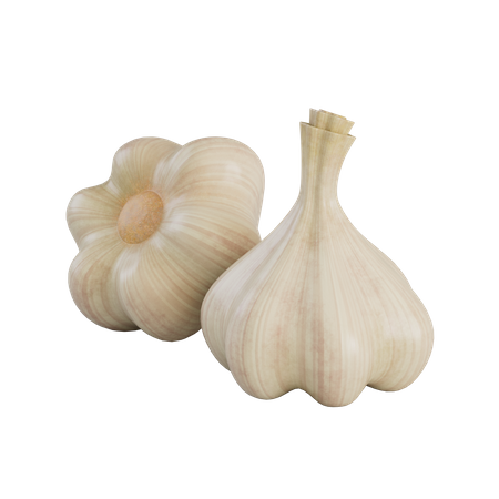 Garlics  3D Illustration