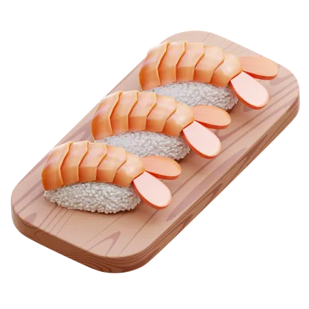 Garnelen-Sushi  3D Icon