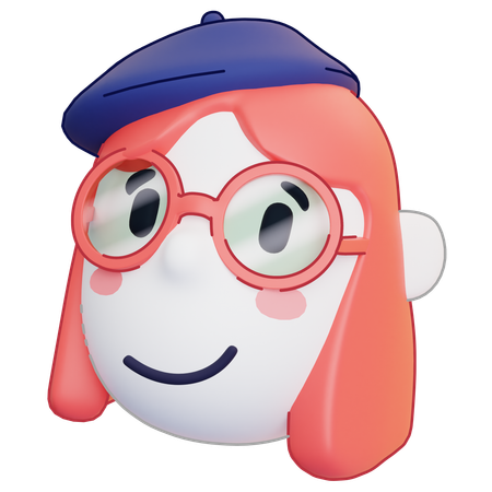 Garota casual  3D Icon