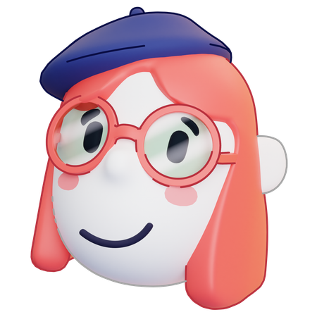 Garota casual  3D Icon