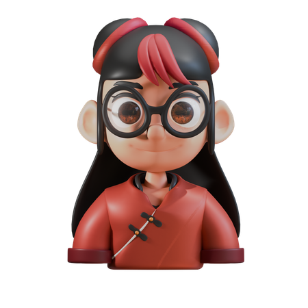 Menina chinesa  3D Icon