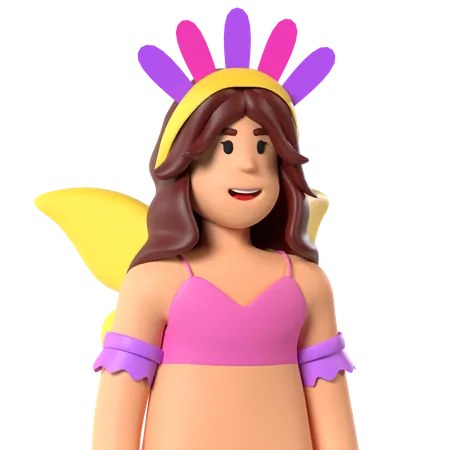 Garota do carnaval  3D Icon