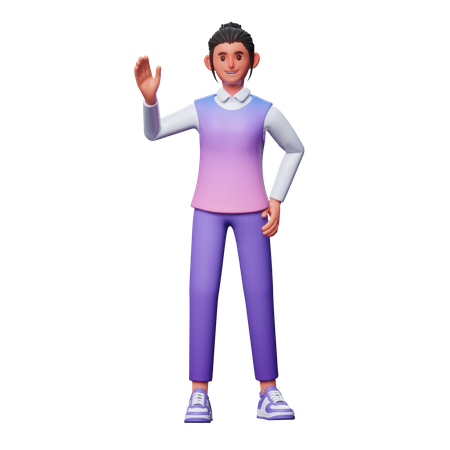 Garota diga oi  3D Icon