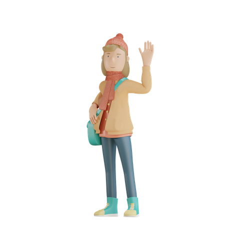 Garota diga oi  3D Icon