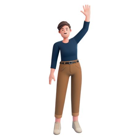 Garota dispensando a mão  3D Icon