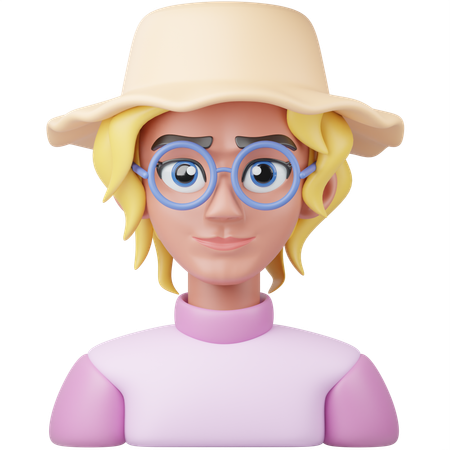 Menina estilosa  3D Icon