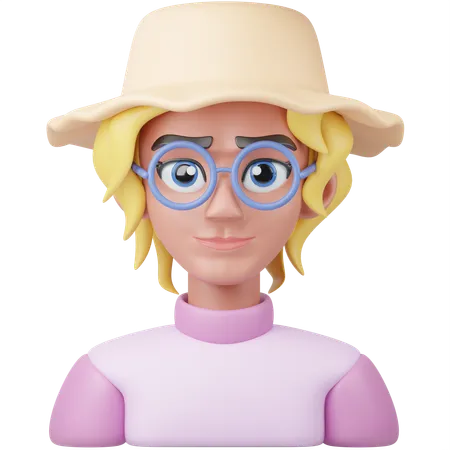 Menina estilosa  3D Icon