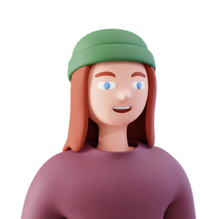 Menina estilosa  3D Icon