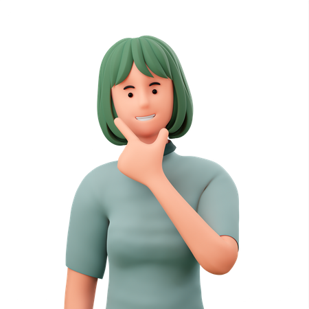 Garota mostrando um gesto legal  3D Icon