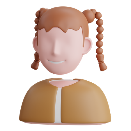 Garota viking  3D Icon