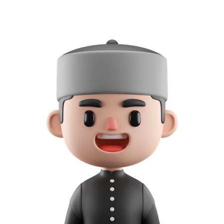 Menino Muçulmano  3D Icon