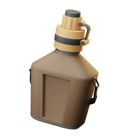 Garrafa de cantil militar  3D Icon