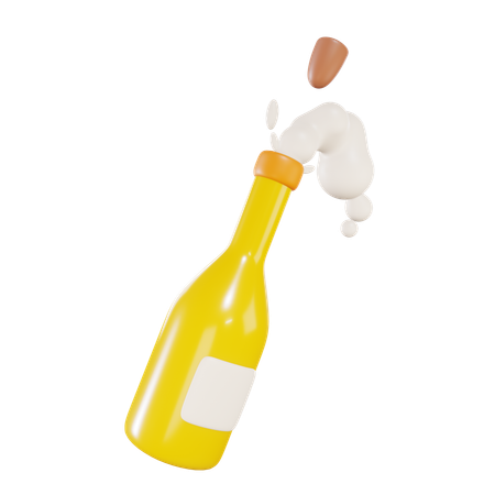 Garrafa de champanhe  3D Icon