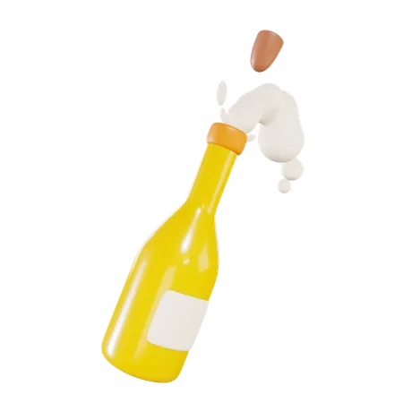 Garrafa de champanhe  3D Icon