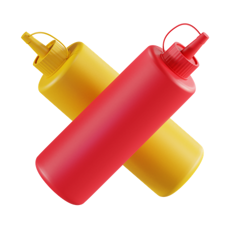 Garrafa de ketchup  3D Illustration