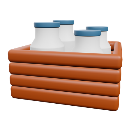 Garrafa de leite  3D Illustration