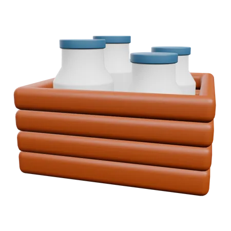 Garrafa de leite  3D Illustration