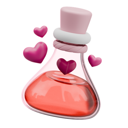 Garrafa de poção do amor  3D Icon
