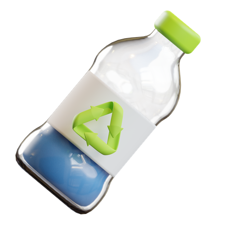 Reciclar garrafa  3D Illustration