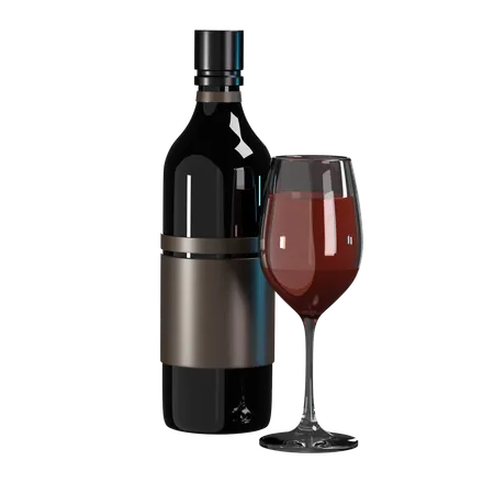 Garrafa de vinho  3D Icon