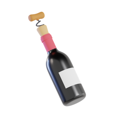 Garrafa de vinho  3D Icon