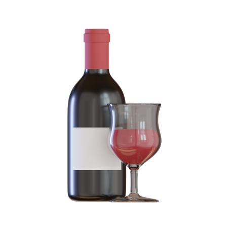 Garrafa de vinho  3D Icon