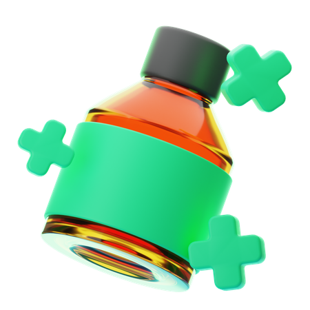 Garrafa de xarope  3D Icon