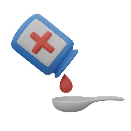 Garrafa de xarope  3D Icon