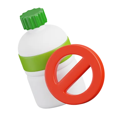 Sem garrafa de plástico  3D Icon