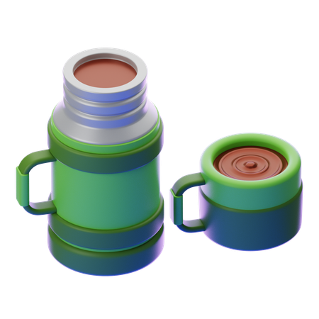 Garrafa térmica  3D Icon
