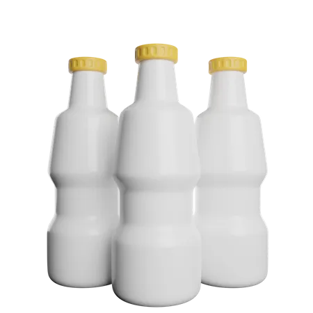 Garrafas de leite  3D Icon