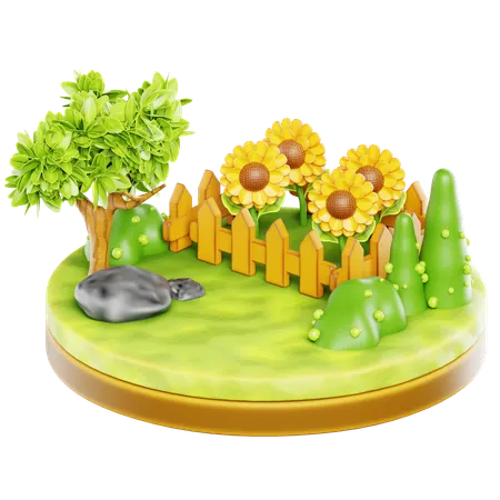 Garten  3D Icon