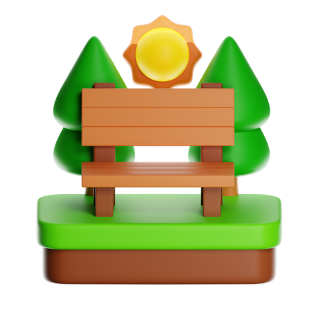 Gartenbank  3D Icon