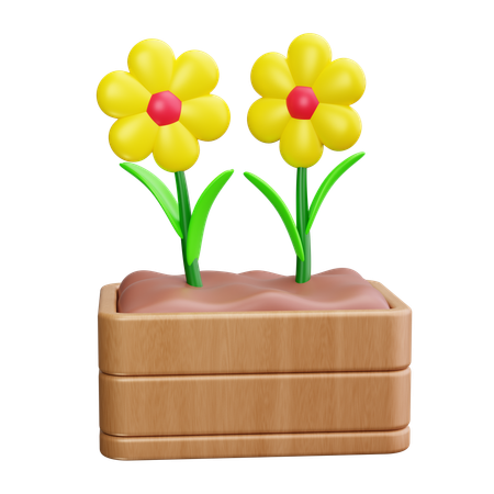 Gartenbett  3D Icon