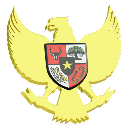 Garuda Pancasila Emblem  3D Icon