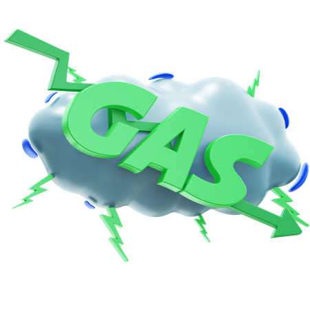 GAS Down 3D Illustration