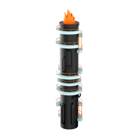 Gas Flare Tower  3D Icon