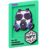 gas mask nft 3d logo
