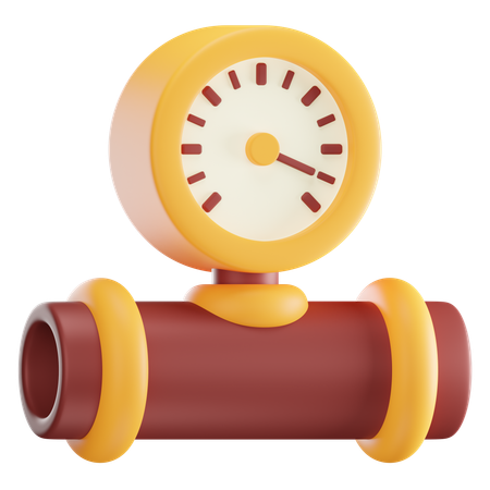 Gas Pipe  3D Icon