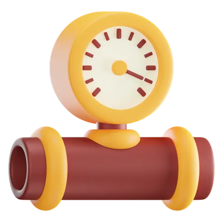 Gas Pipe  3D Icon