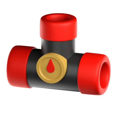 Gas Pipe  3D Icon