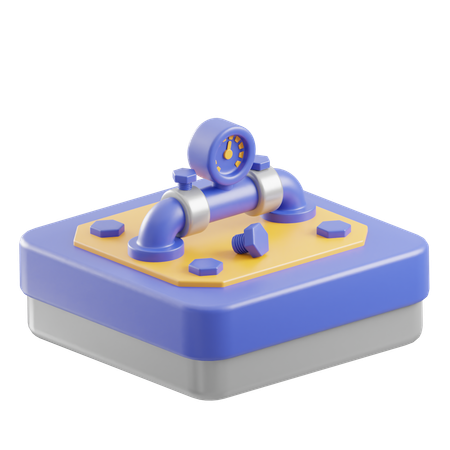 Gas Pipe  3D Icon