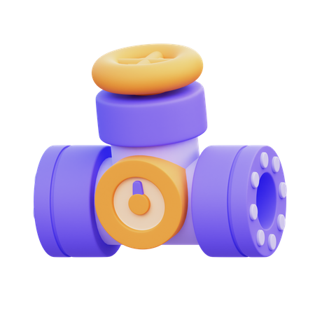 Gas Pipe  3D Icon